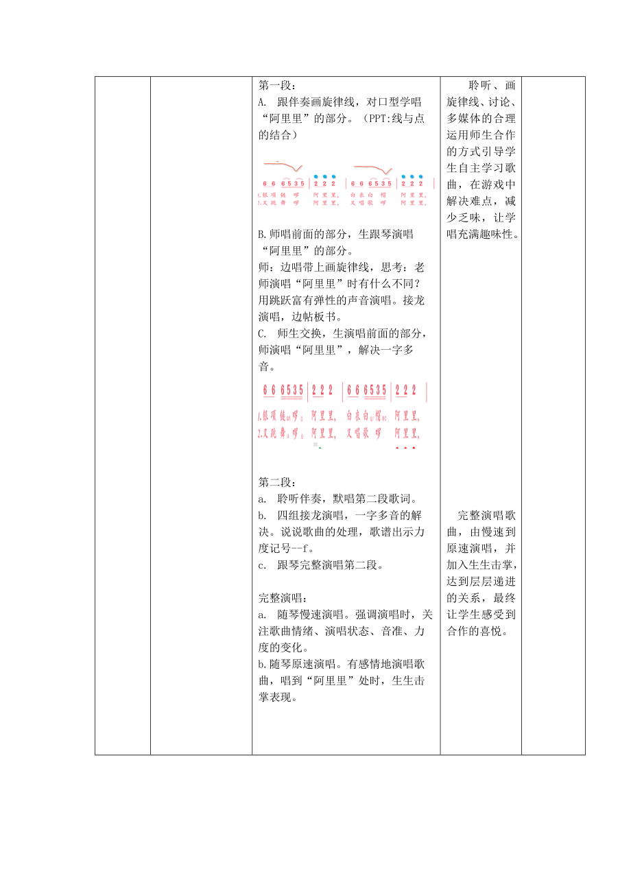 接力版二年级音乐下册一《（演唱）彝家娃娃真幸福》教学设计.docx_第3页