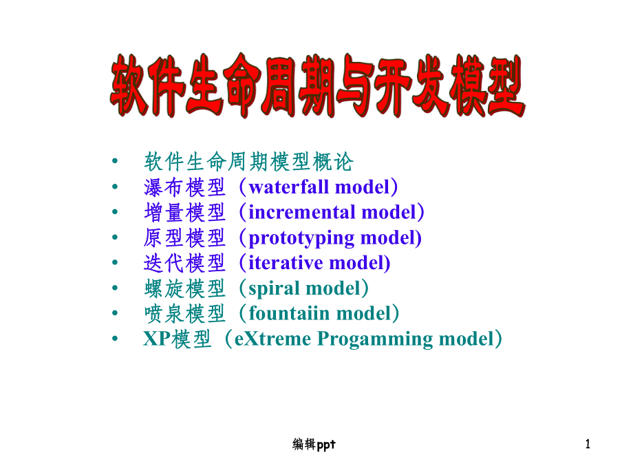 软件生命周期与开发模型课件.ppt_第1页