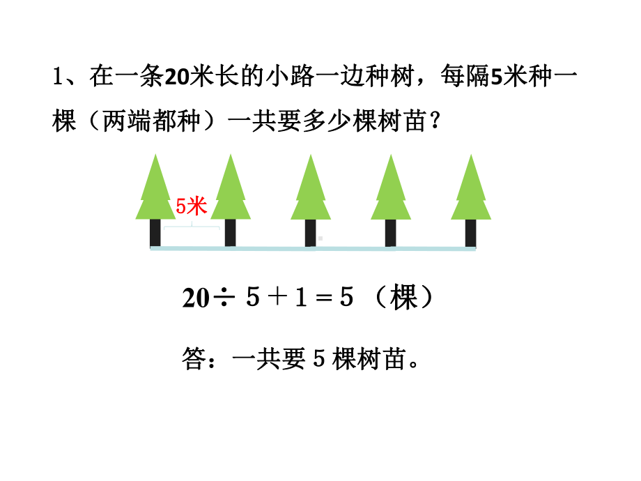 人教版五年级数学植树问题例2例3副本课件.ppt_第3页