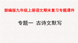 部编版九年级上册语文期末复习专题课件.pptx