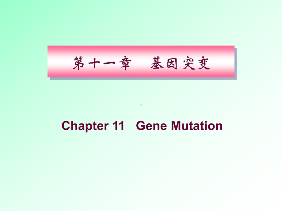 分子生物学：基因突变2-研究生课件知识讲解.ppt_第1页