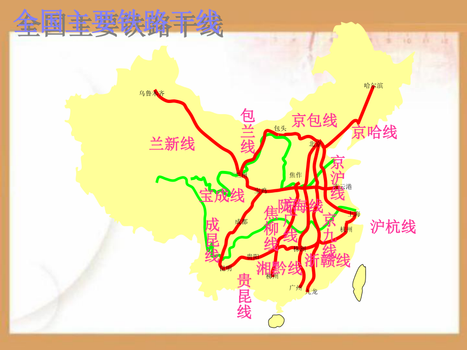 中国的主要铁路和海港PPT课件.ppt_第2页