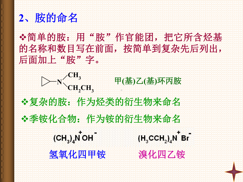 大学有机化学胺与酰胺课件.pptx_第1页