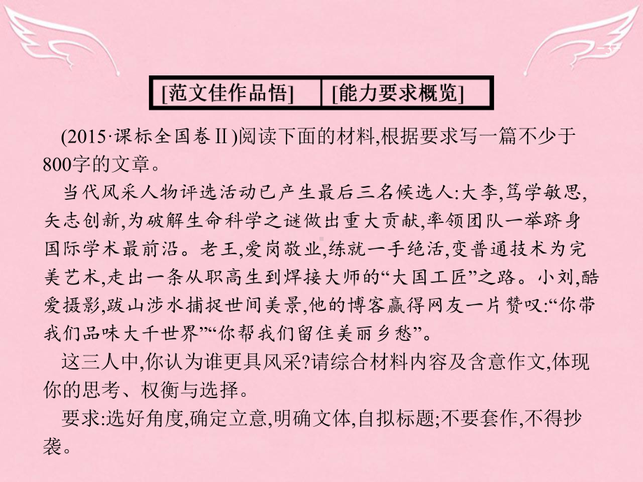 高三语文一轮复习-第4部分-高考作文梯级学案-专题一-基础等级突破-2-立意高远的四种技巧课件.ppt_第3页