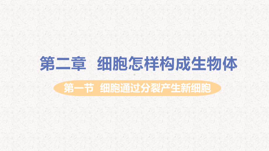 人教版七年级生物上册第二单元第二章细胞怎样构成生物体课件.pptx_第1页