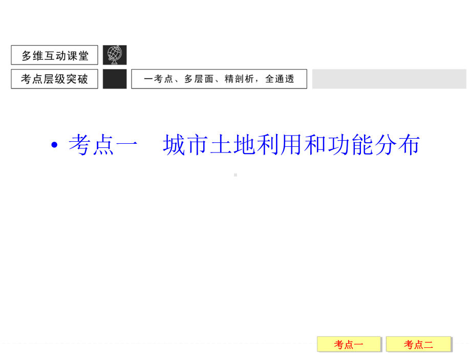 高考地理大一轮总复习配套精讲课件：第7章-城市与城市化-1-城市内部空间结构和不同等级城市的服务功能.ppt_第3页