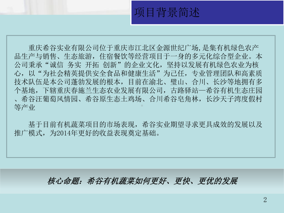 希谷有机蔬菜运营方案.ppt_第2页