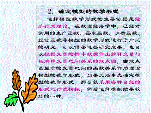 2确定模型的数学形式选择模型数学形式的主要依据是经济行为理论课件.ppt