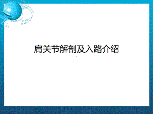 肩关节解剖入路及打结课件.ppt