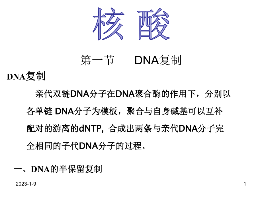 分子生物学-DNA复制课件.ppt_第1页