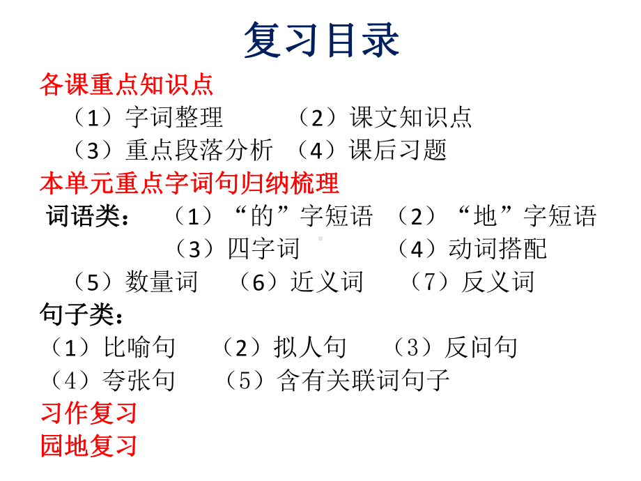 部编语文四年级下册总复习第二单元知识点重点词句归纳总复习课件.pptx_第3页