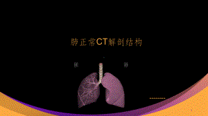 肺部正常CT解剖完整课件.ppt