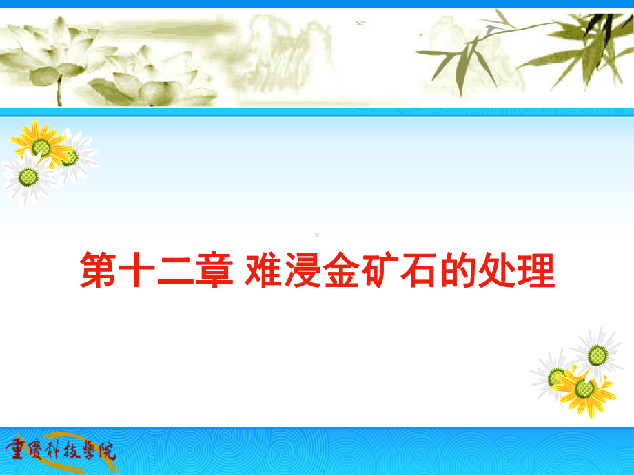 重庆科技学院贵金属冶金学课件12难浸金矿石的处理.ppt_第2页