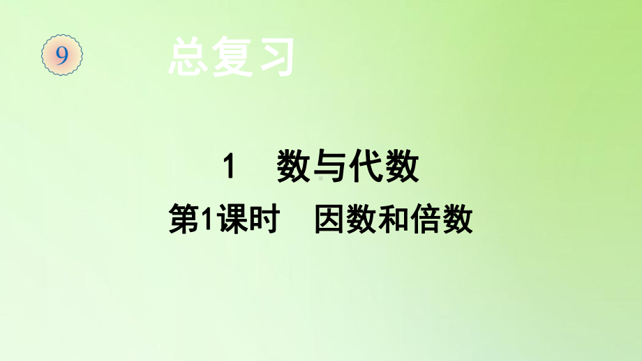 五年级数学下册课件-9.1 数与代数-人教版(共18张PPT).ppt_第1页