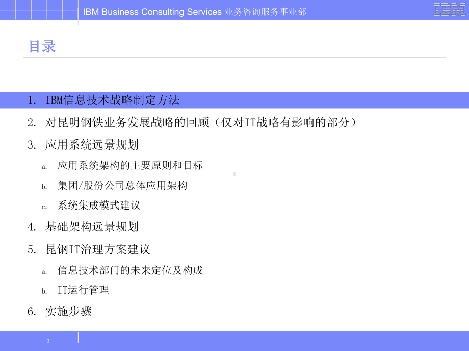 IBM昆明钢铁信息化规划及治理报告课件.ppt_第3页