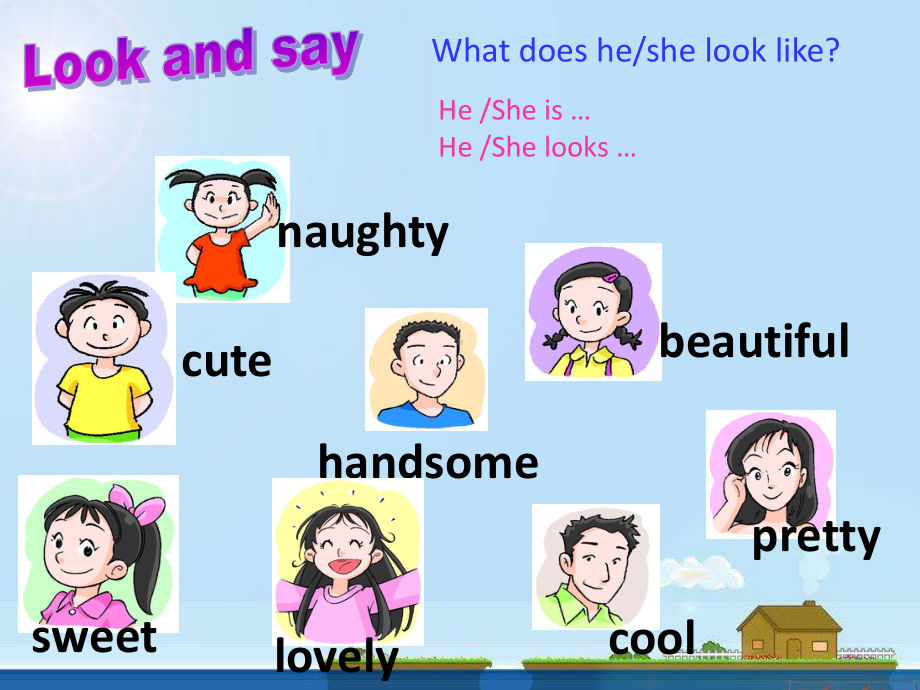 五年级上册英语课件-Unit2 She looks cute.Lesson 9人教精通版(共14张PPT).pptx_第3页