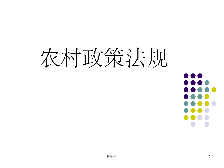 《农村政策法规》课件.ppt_第1页