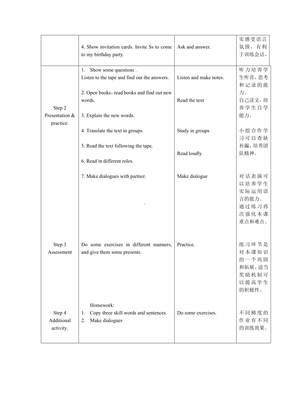 六年级上册英语教案－Unit3 Would you like to come to my birthday party？（Lesson13) ｜人教精通版.doc_第2页