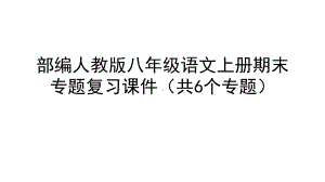 部编人教版八年级语文上册期末专题复习课件.ppt