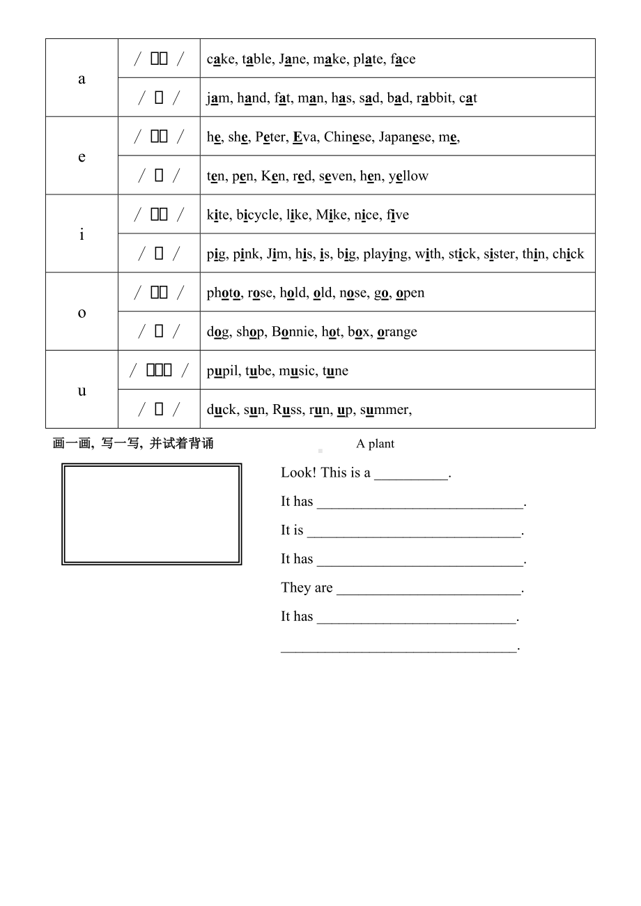 三年级上册英语素材-M4 U3 Plants 单元重点知识归纳 牛津上海版（试用本）.doc_第2页