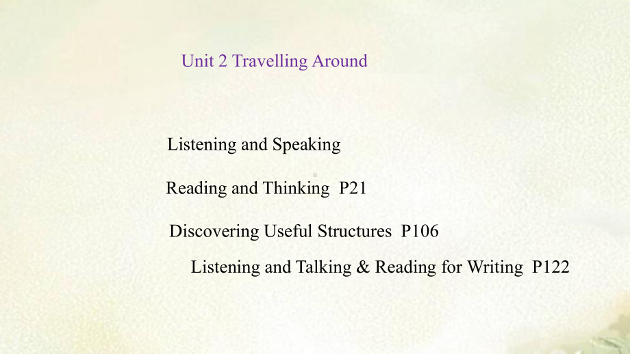 2021新版新教材人教版高中英语必修第一册Unit2-Travelling-Around-教学课件.ppt（纯ppt,可能不含音视频素材）_第1页