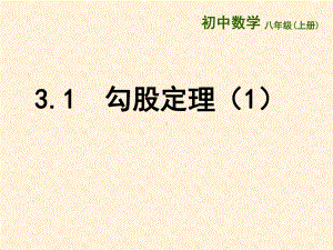 苏科版八年级数学上册《3章勾股定理31勾股定理》公开课课件9.ppt