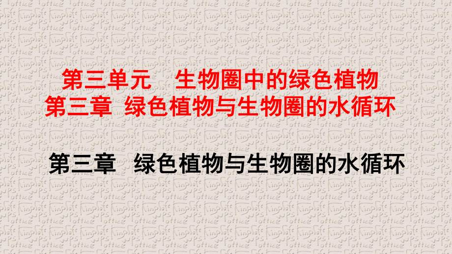 人教版七年级生物上册第三单元第三章第四章第五章第六章习题课件.pptx_第1页