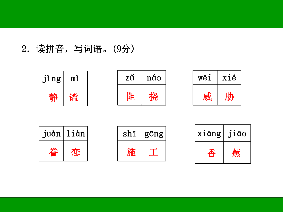 人教部编版小学六年级语文上册期末测试卷(附答案)课件.ppt_第3页