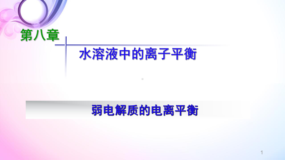 高三一轮复习-弱电解质的电离平衡课件.pptx_第1页