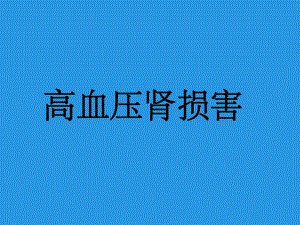 《高血压肾损害》课件.ppt