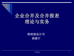 企业合并及合并报表理论与实务课件.ppt