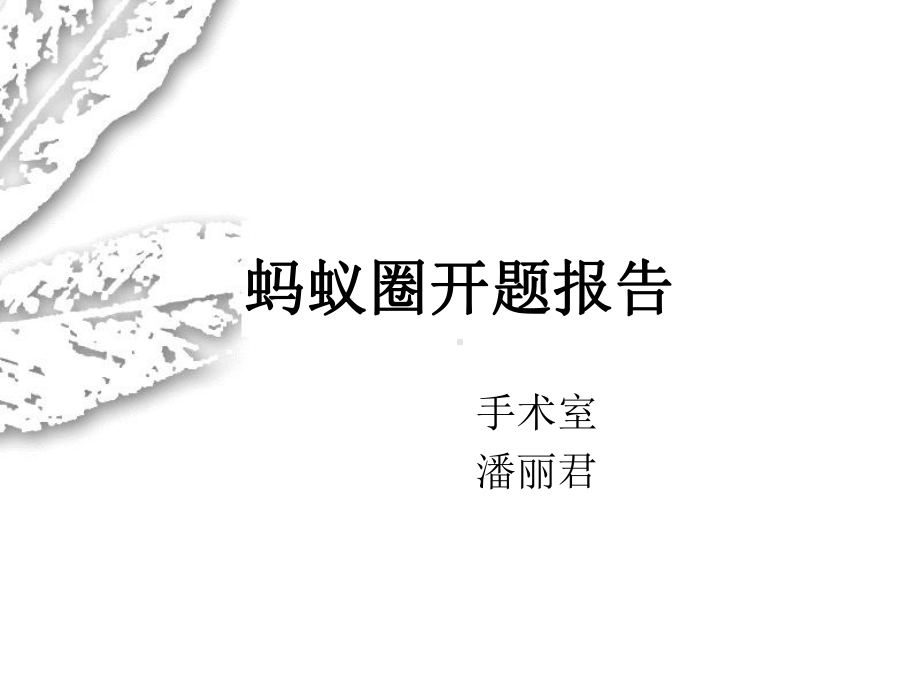 蚂蚁圈开题报告课件.ppt_第1页