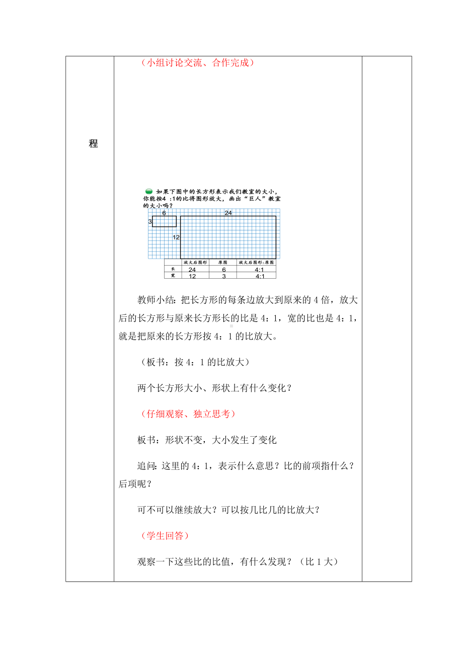 六年级下册数学导学案-2.4图形的放大和缩小 北师大版.docx_第2页