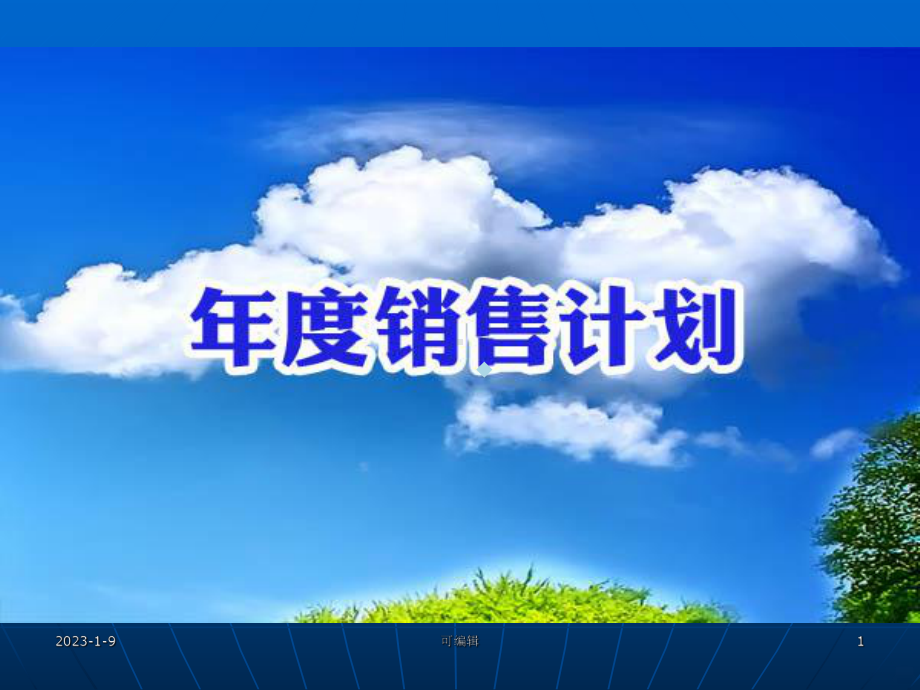 年度销售计划书模版课件.ppt_第1页