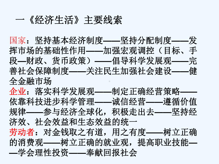 经济生活专题《经济生活》主要线索课件.ppt_第1页