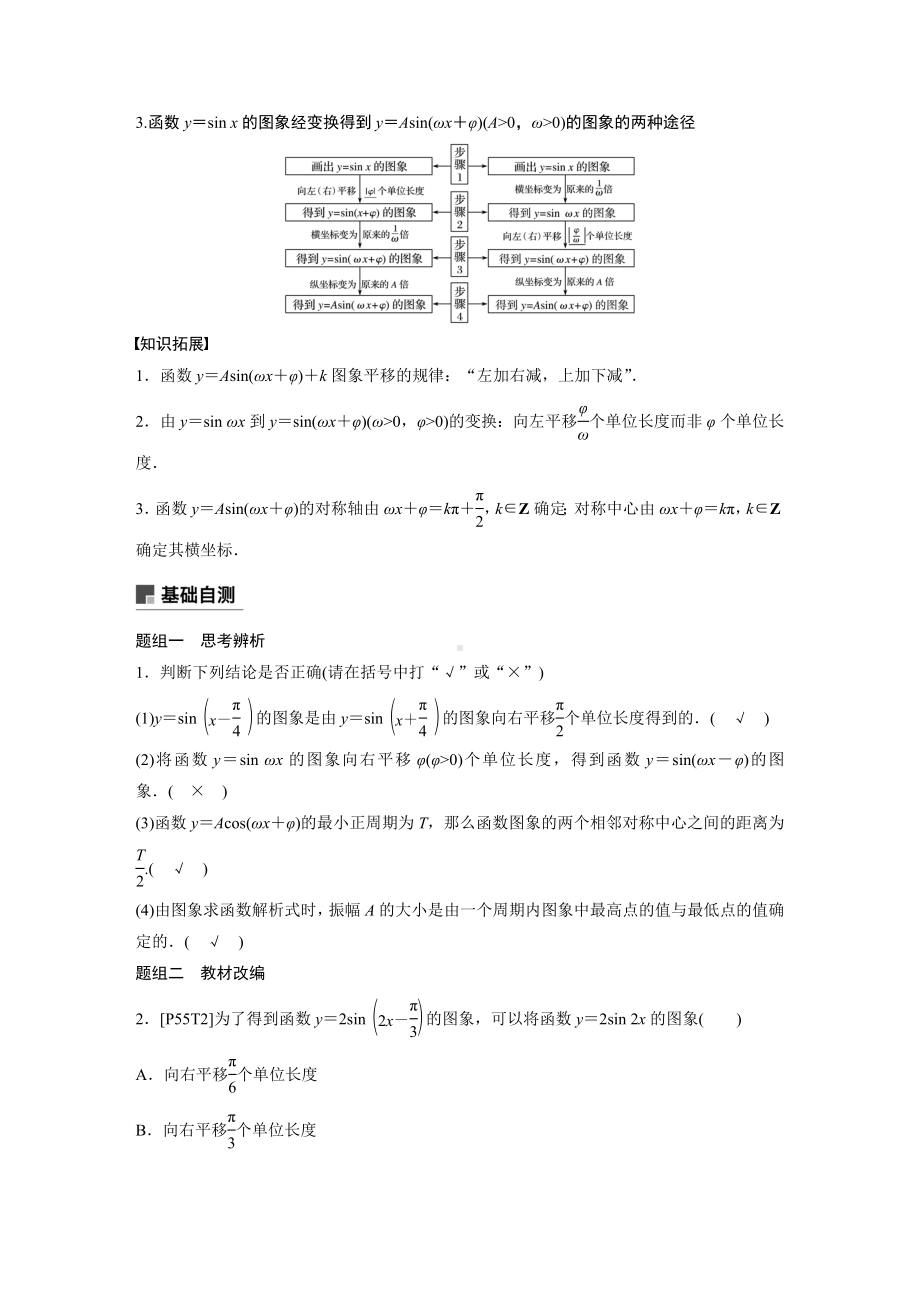 高中数学复习专题：函数y＝Asin（ωx＋φ）的图象及应用.docx_第2页