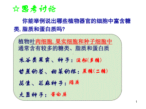 生物必修一实验：检测生物组织中的糖类脂肪和蛋白质课件.ppt