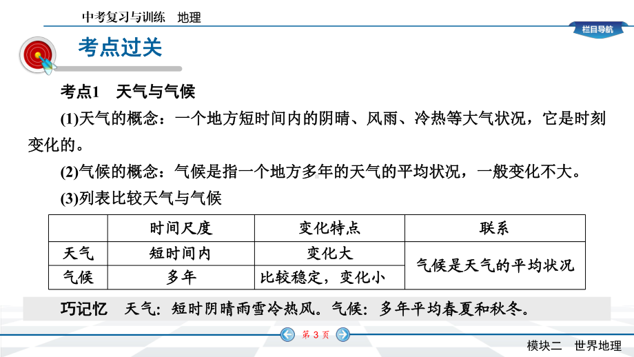 人教版七年级地理上册第三章天气与气候复习课件.pptx_第3页