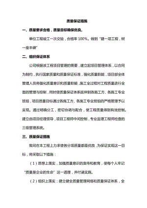 质量保证措施 (全面).docx