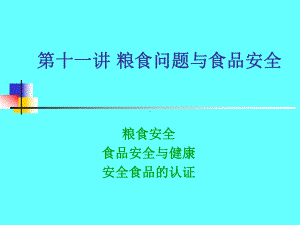 环境保护与可持续发展-第11讲-粮食与可持续发展-第食品安全课件.ppt