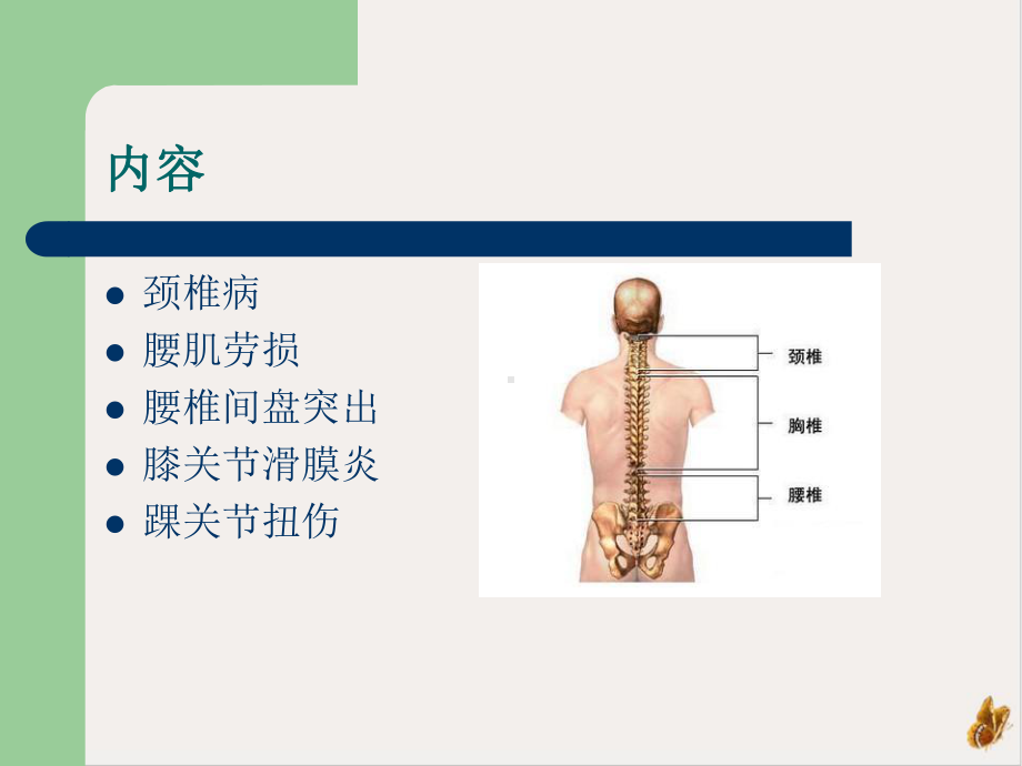 颈腰椎膝踝关节伤病的防治课件.pptx_第1页