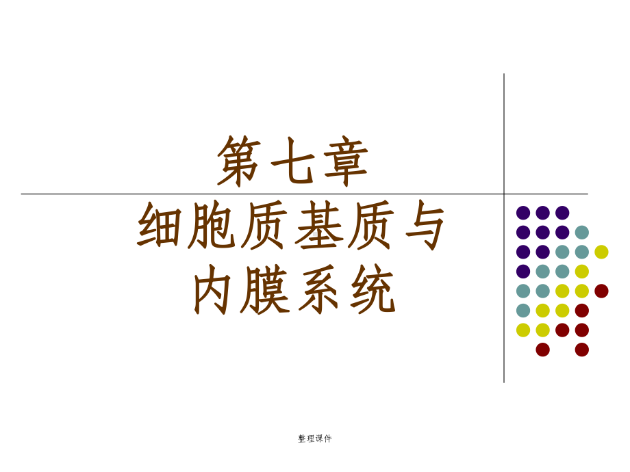 细胞生物学第七章细胞质基质与内膜系统课件.ppt_第1页