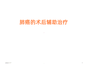 肺癌的术后辅助治疗课件(同名45).ppt