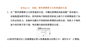 常考点19 实验：探究弹簧弹力与形变量的关系ppt课件-2022新粤教版（2019）《高中物理》必修第一册.ppt