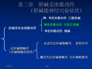 西医药理学第3章胆碱受体激动药课件.ppt