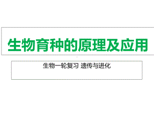 2022新人教版（2019）《高中生物》必修第一册《一轮复习生物育种的原理及应用》（ppt课件）（16张PPT）.ppt