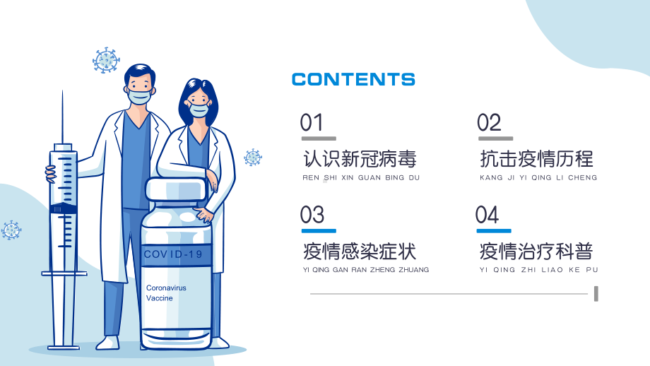 小阳人抗疫主题疫情防护治疗知识科普PPT模板.pptx_第2页