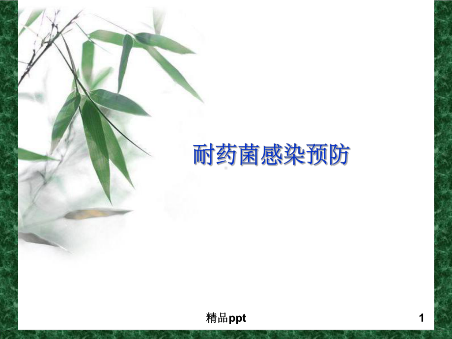 耐药菌感染预防课件.ppt_第1页