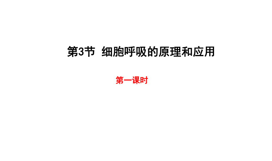 2022新人教版（2019）《高中生物》必修第一册5.3细胞呼吸的原理和应用（ppt课件） .pptx_第1页