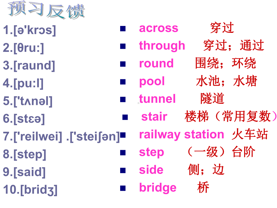 表示移动方向的介词课件.ppt_第3页